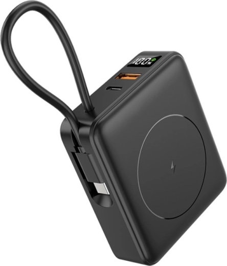 powerbank tracer scout 10000 mah avec charge sans fil magnétique 15 w, pd 20 w et qc 22,5 w