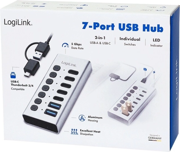 Connectivité universelle : USB‑A et USB‑C en un seul câble