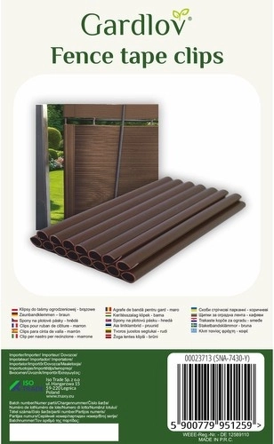 Clips pour bande occultante de jardin GARDLOV (20 pcs) – Marron