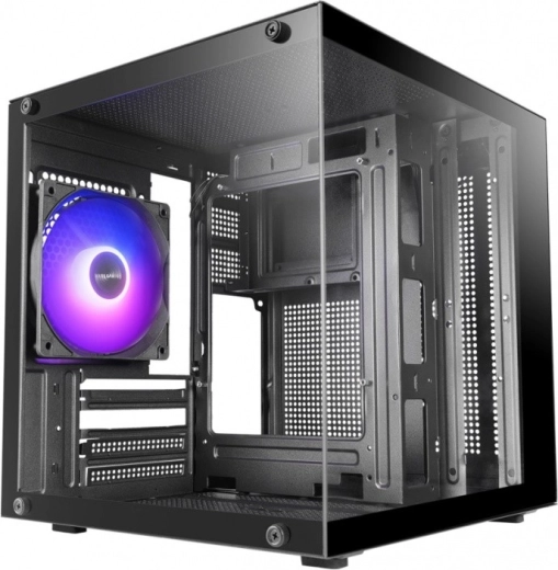 Mars Gaming MC-CUBE boîtier microATX noir avec ventilateur ARGB