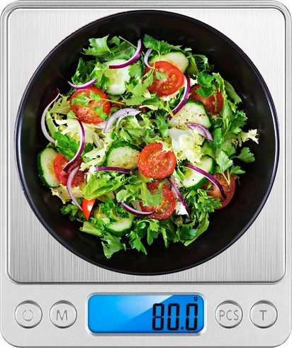 Écran LCD rétroéclairé et fonction TARE