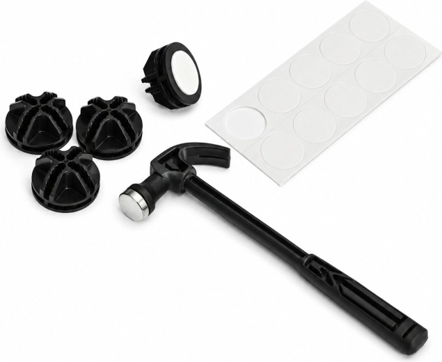 Kit de montage complet incluant des patins antidérapants