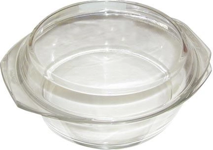 Plat rond en verre avec couvercle 3,5 l