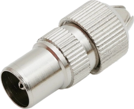 Fiche coaxiale TV métallique