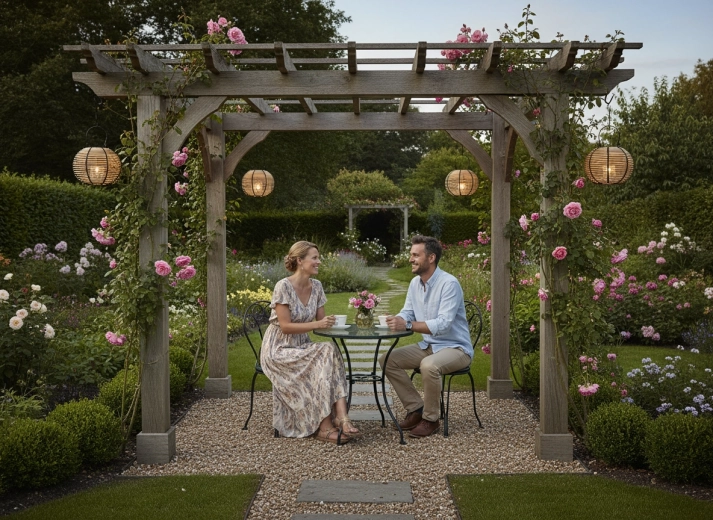 Se distingue à l’intérieur comme sous une pergola