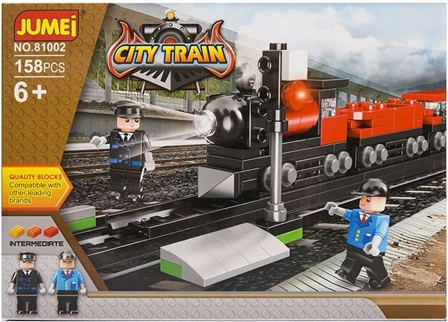 Jeu de construction Jumei City train 158 pièces (25 × 18 cm) - 1 pièce