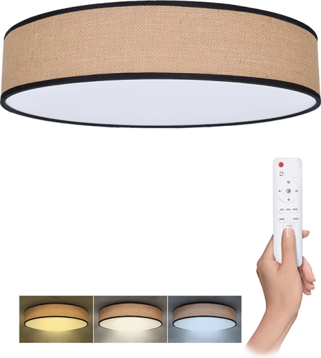 Plafonnier et applique LED Solight Brownie avec télécommande, 60 W, 4200 lm, 50 cm, CCT, dimmable
