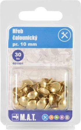 Clous de tapissier en laiton diamètre 10 mm, 30 pcs