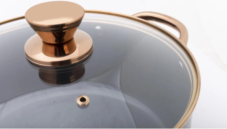 Couvercle en verre avec orifice vapeur