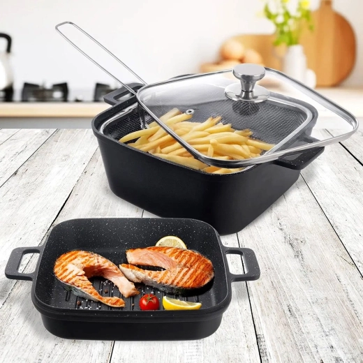 Utilisation polyvalente : friture, grillade et gratin