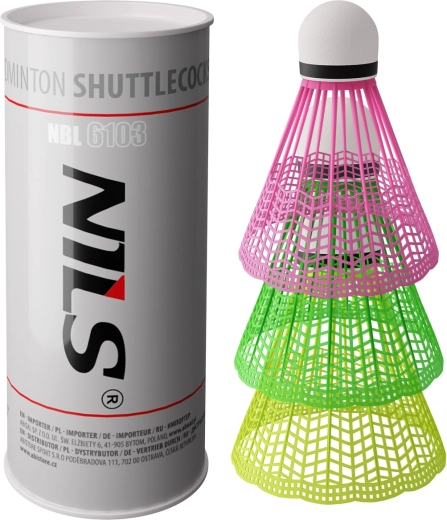 Volants de badminton NILS NBL6103, multicolore, 3 pcs