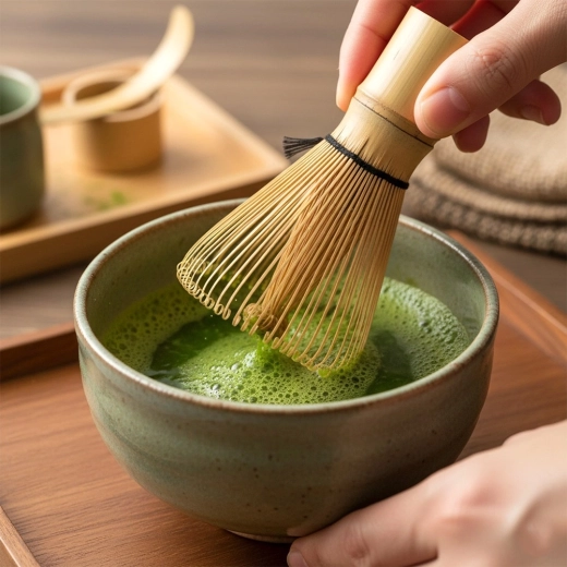 Matcha lisse avec une mousse délicate