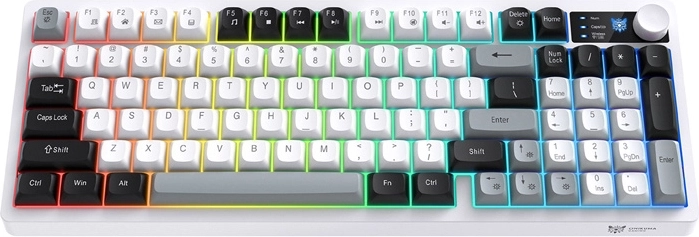 Clavier gaming Onikuma MT902 sans fil 2,4 GHz RGB noir et blanc