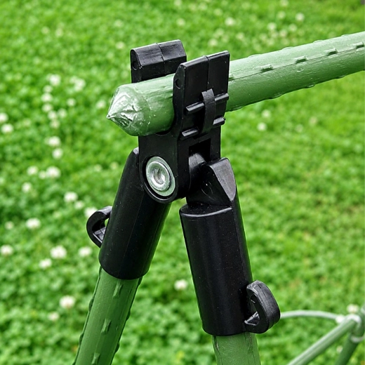 Trojclip articulé suspendu pour tuteurs de jardin Ø 11 mm, 4 pcs