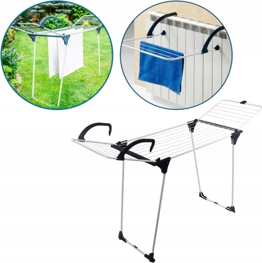Gimi Duplo Still étendoir à linge pliable 18 m
