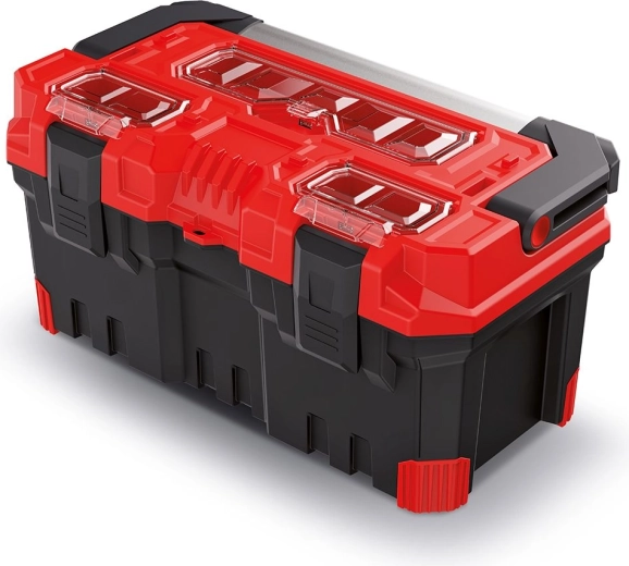 Coffre à outils avec poignée métallique TITAN PLUS, 496 × 258 × 240 mm, rouge