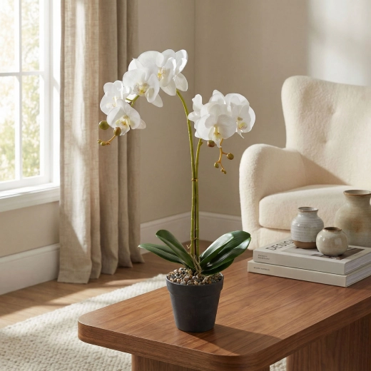 Orchidée artificielle décorative 54 cm - 1 pièce