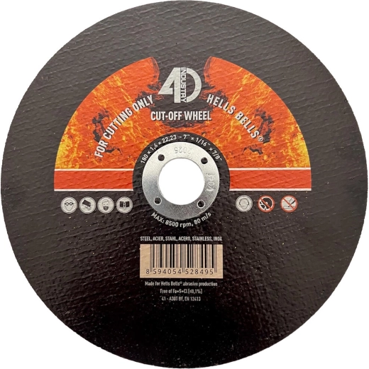 Disque à tronçonner pour acier et inox 180 × 1,6 × 22,2 mm