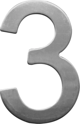 Numéro de maison STAR 3 en acier inoxydable 75 mm