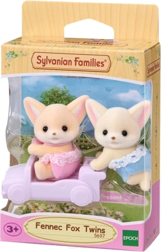 Sylvanian Families jumeaux renards du désert avec chariot