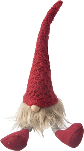 Lutin en peluche rouge – décoration de Noël 42 cm