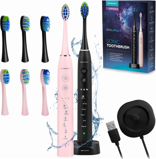 Kit de brosses à dents soniques Berdsen Galaxy Duo - 2 pièces