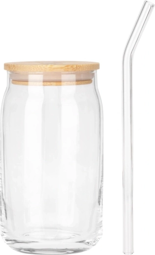 Verre de qualité et paille en verre réutilisable