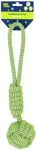 Jouet de traction pour chien vert en corde de coton