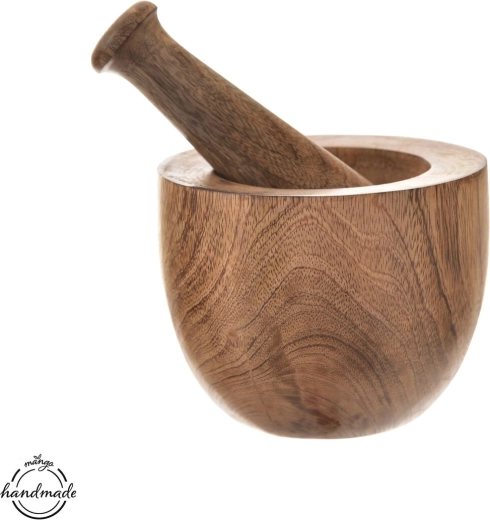 Mortier en bois avec pilon en manguier