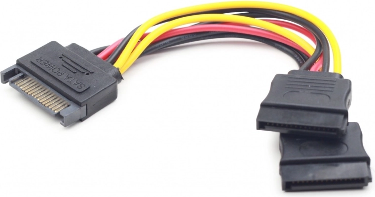 Câble d’alimentation SATA vers 2× SATA, 15 cm