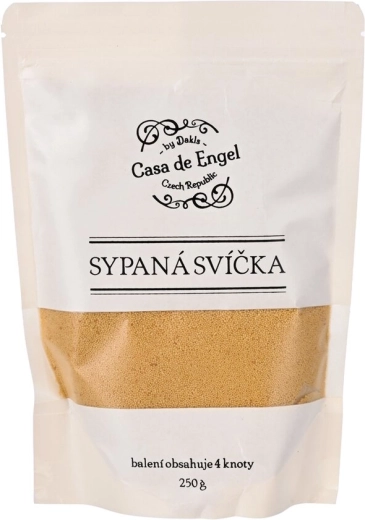 Cire pour bougies à verser beige avec 4 mèches 250 g