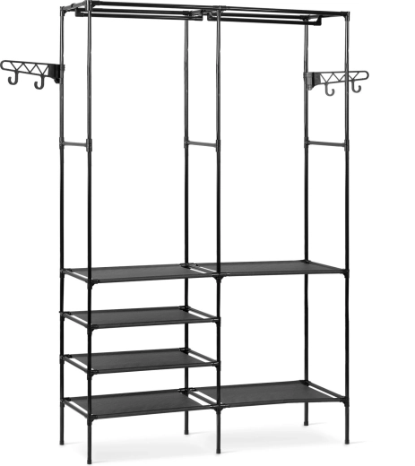 Deux tringles et trois hauteurs réglées