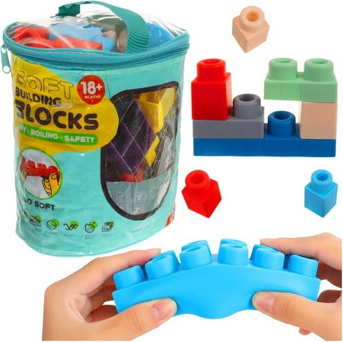 ISO TRADE cubes sensoriels souples en caoutchouc 30 pièces dans un étui