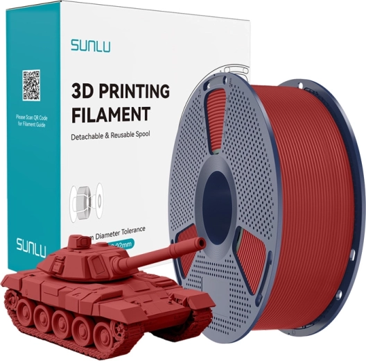 Filament rouge rapide SUNLU PLA+ 1,75 mm