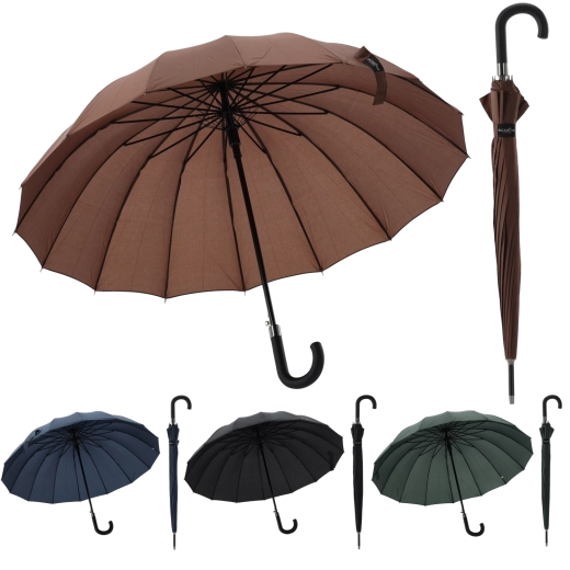Parapluie classique semi-automatique, assortiment de couleurs, diamètre 110 cm