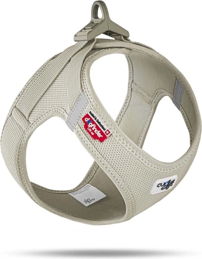 Harnais Curli pour chiens Air-Mesh avec boucle, beige clair, taille L (8–13 kg)