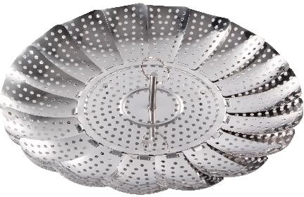 Cuit-vapeur pliable en acier inoxydable 28 cm