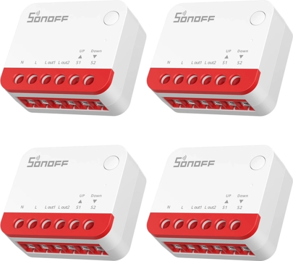 Interrupteur intelligent pour volets roulants Zigbee SONOFF Mini-ZBRBS (lot de 4)