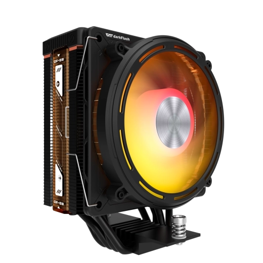 Refroidisseur d’air CPU darkFlash E400 avec ARGB et écran LED (noir)
