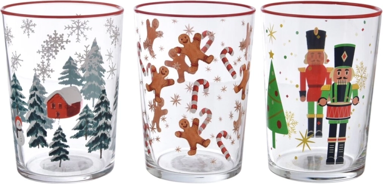 Verre de Noël 510 ml (3 variantes de décor)