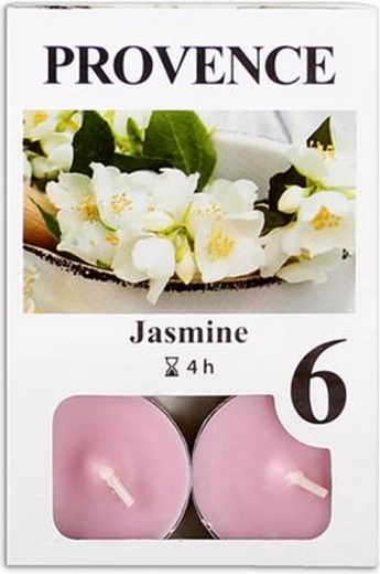 Bougies chauffe-plat parfumées Provence au jasmin, 6 pièces