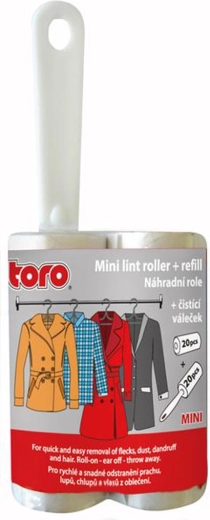 Mini rouleau adhésif de nettoyage avec recharge 2,8 × 7,5 cm