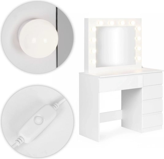 Miroir avec éclairage LED pour un maquillage parfait