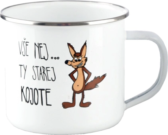 Gobelet en tôle émaillée blanc Coyote 500 ml