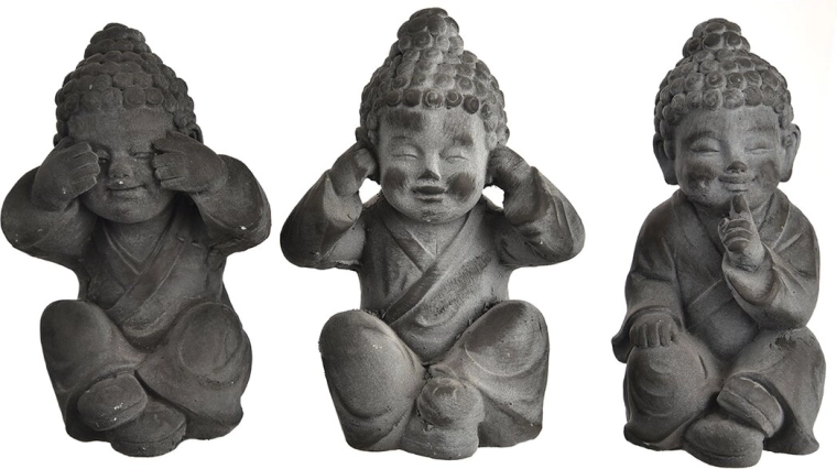 Statuette décorative Bouddha – les trois singes de la sagesse