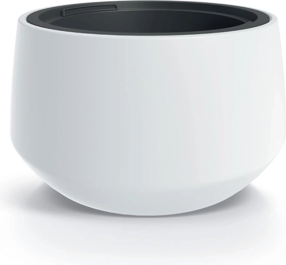 Pot de fleurs HEOS 39 cm blanc avec insert intérieur