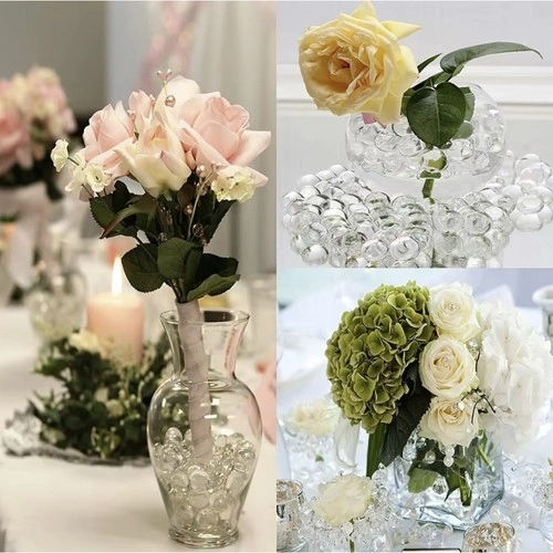Décoration élégante pour vases, bougeoirs et compositions