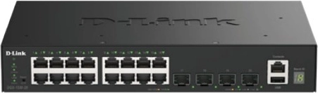 Commutateur réseau administrable D-Link avec 16 ports Gigabit et 4 ports 10G SFP+