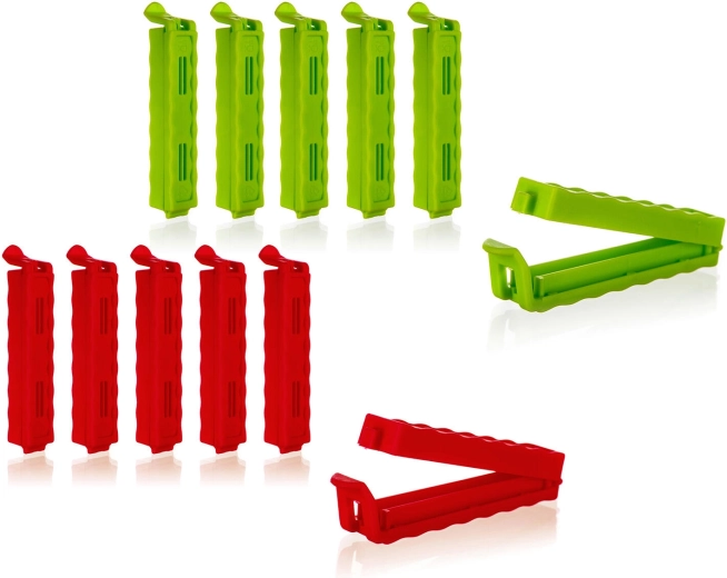 Clips de fermeture pour sachets Culinaria 8,5 cm, 6 pcs (assortiment de couleurs)
