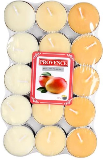 Bougies chauffe-plat parfumées Provence mangue, 30 pièces